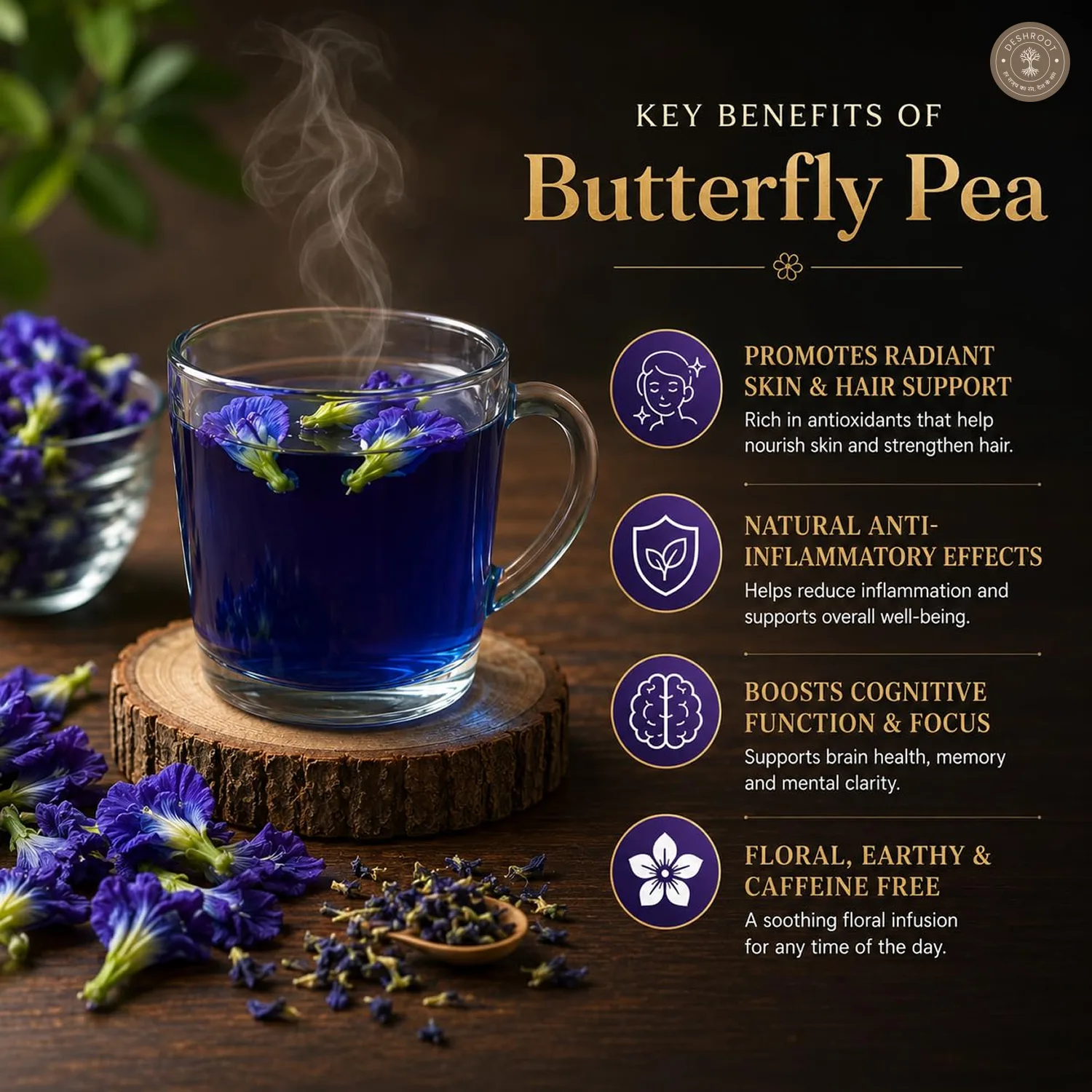 Butterfly Blue Pea Flower Tea Bags