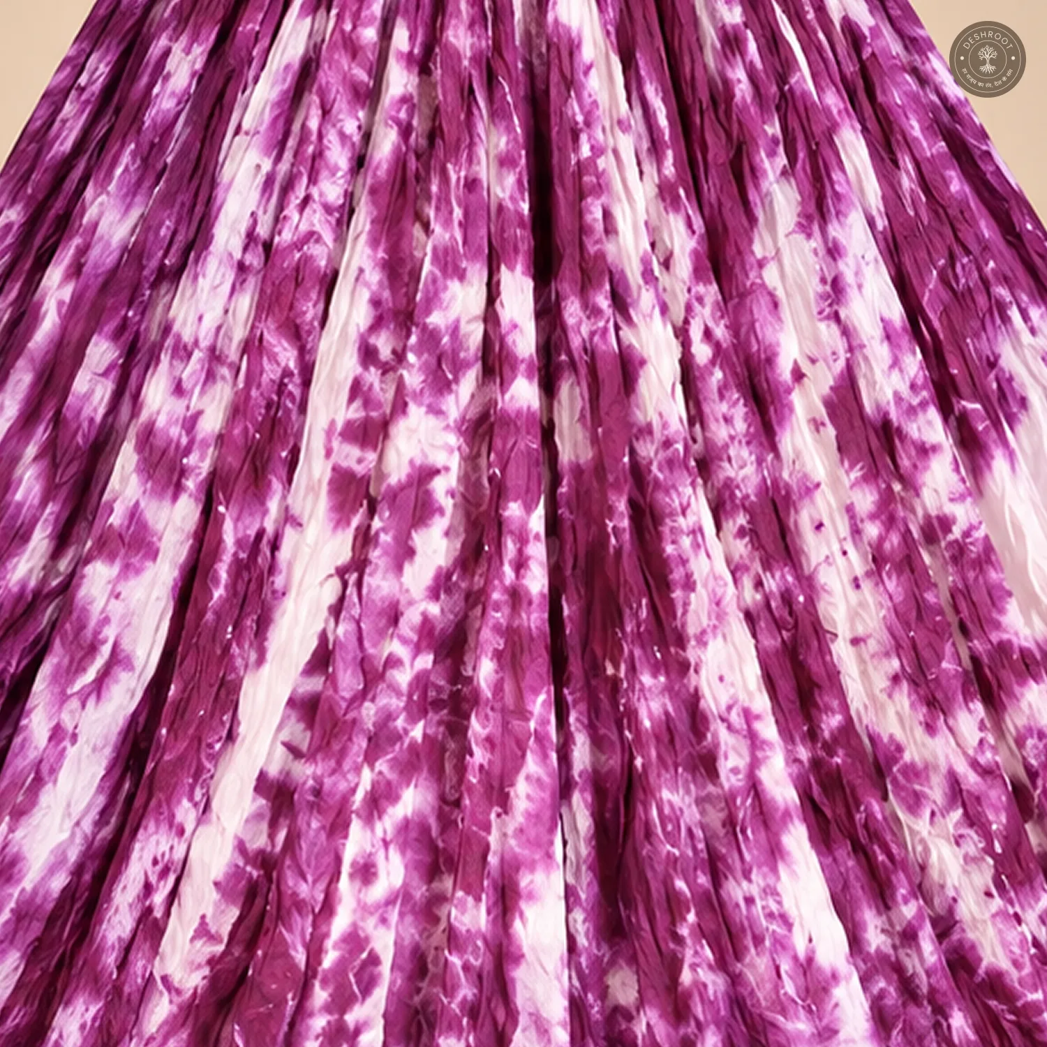 Purple Tie-Dye Dola Silk Chaniya Ghagra