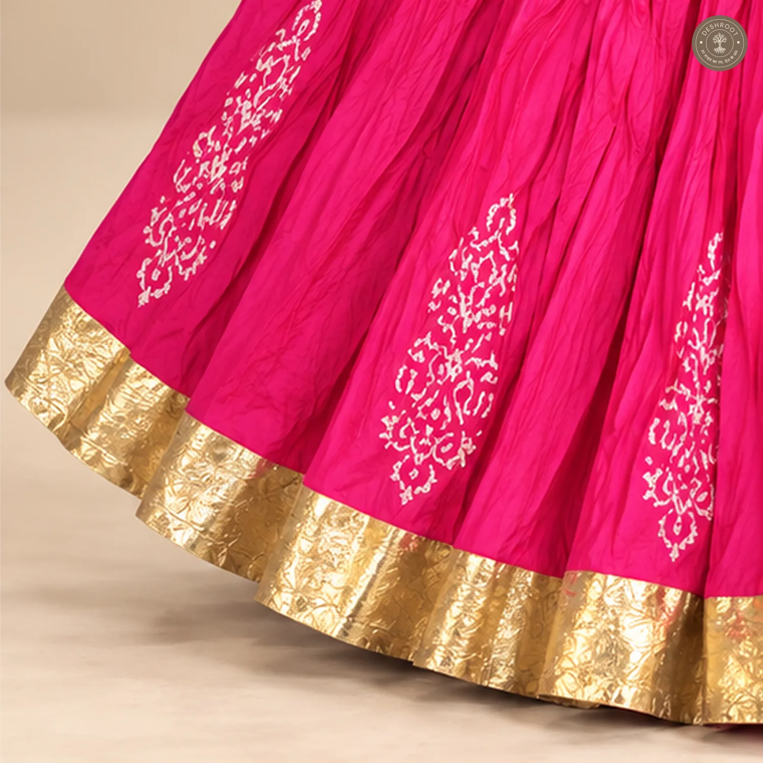 Hot Pink Dola Silk Chaniya Ghagra