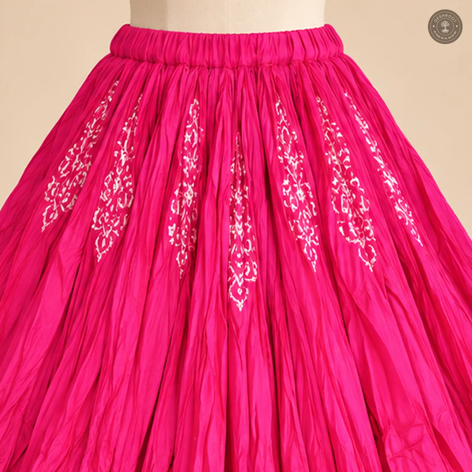 Hot Pink Dola Silk Chaniya Ghagra