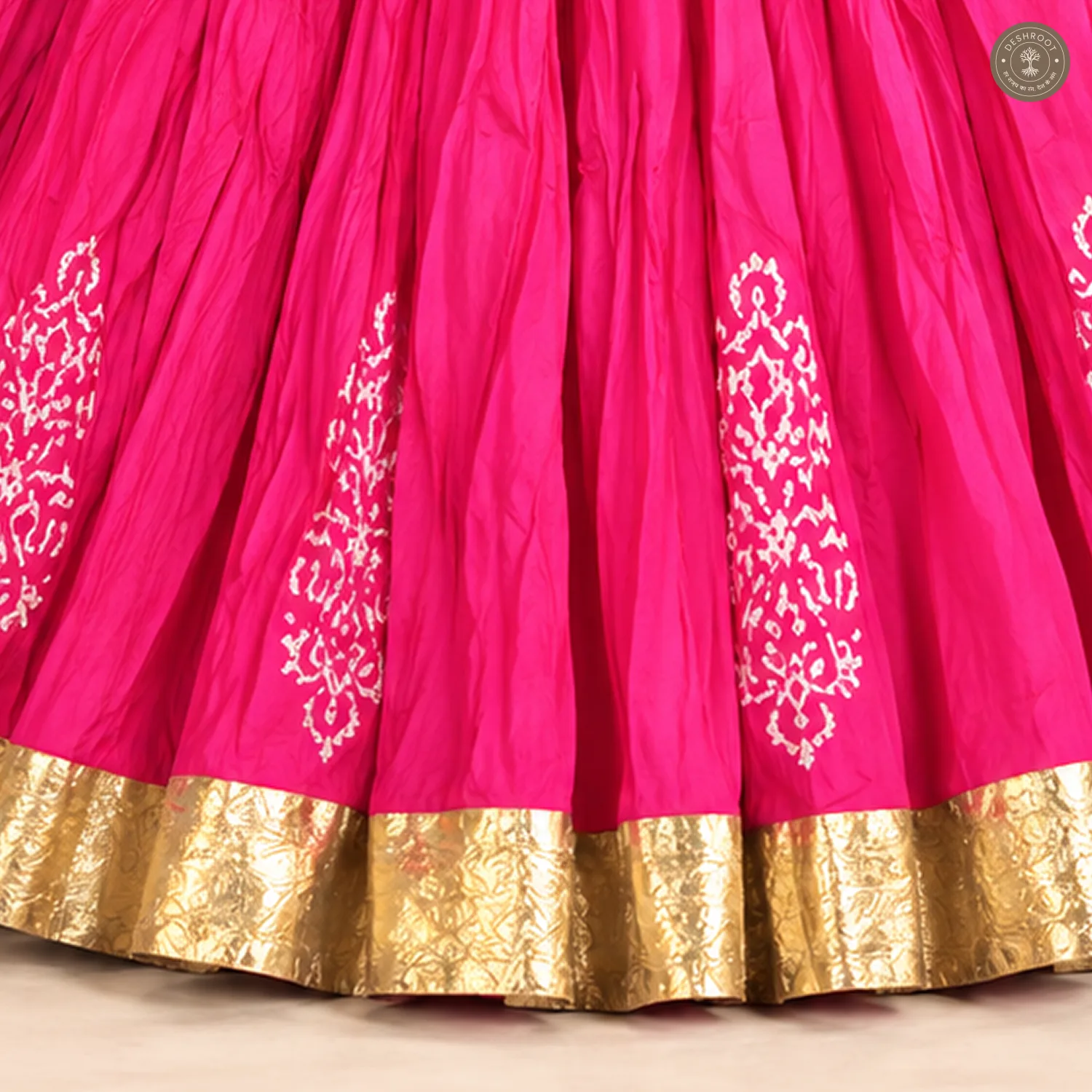 Hot Pink Dola Silk Chaniya Ghagra