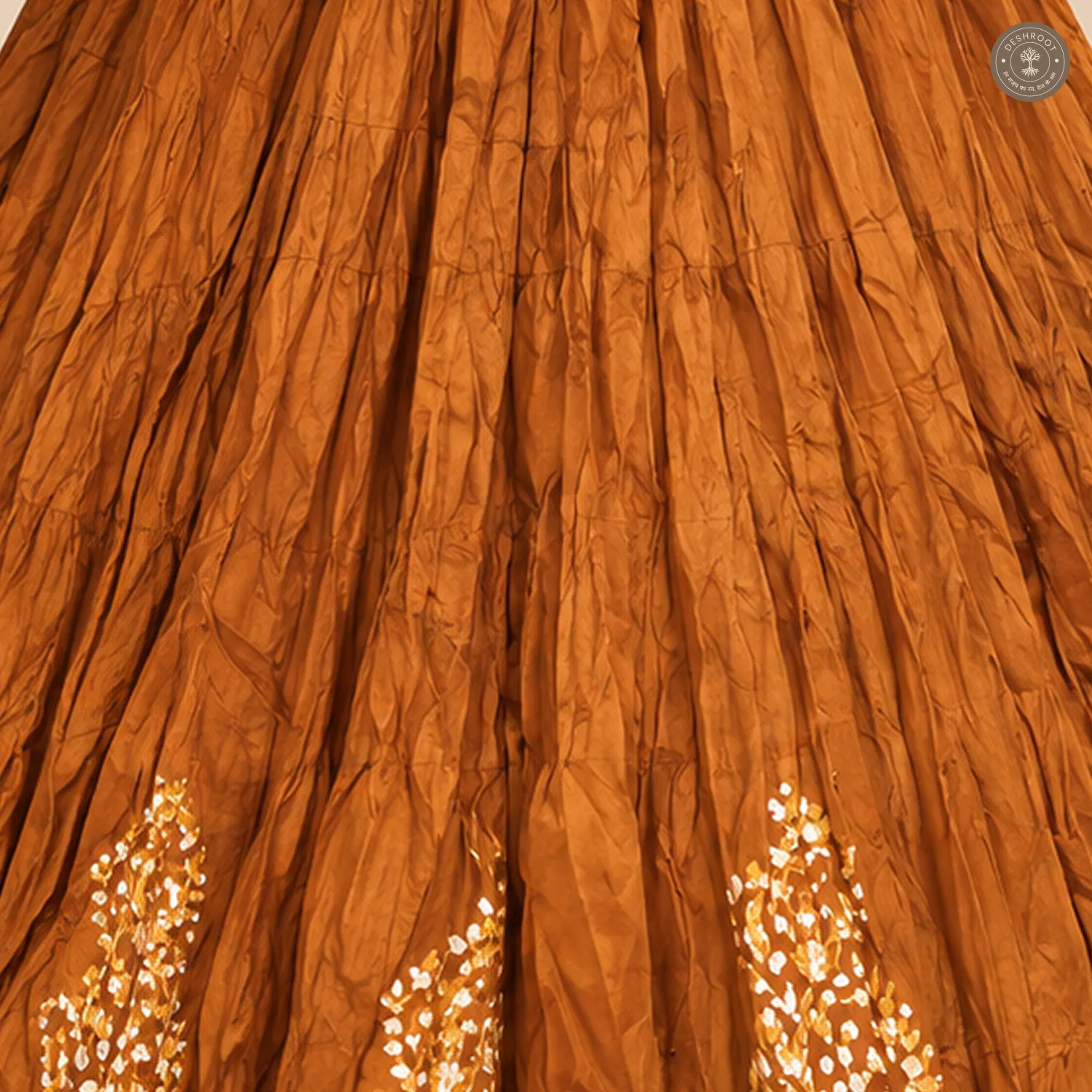 Rust Dola Silk Chaniya Ghagra