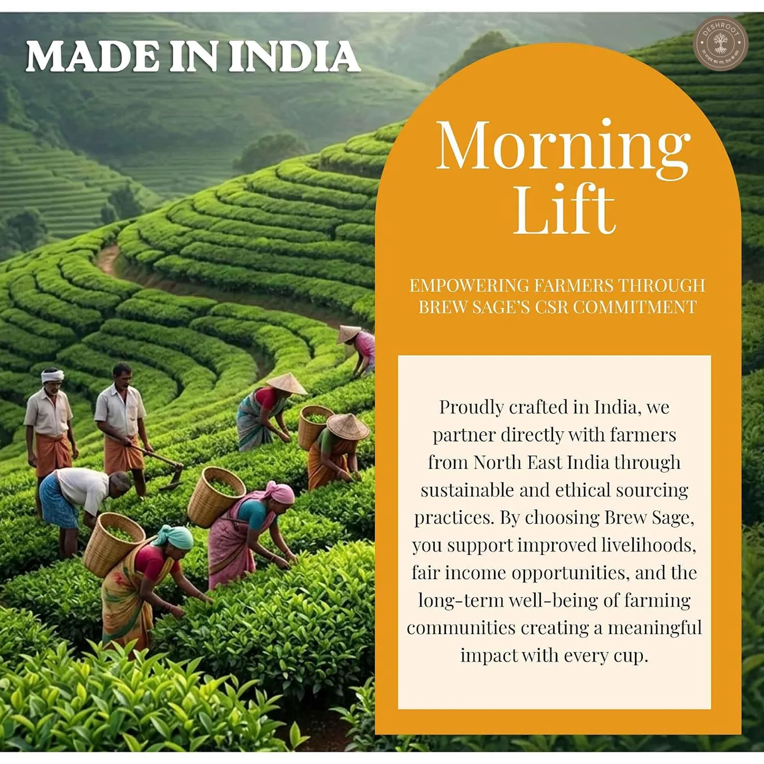 Morning Lift Lemon Ginger Tulsi Herbal Tea Bags