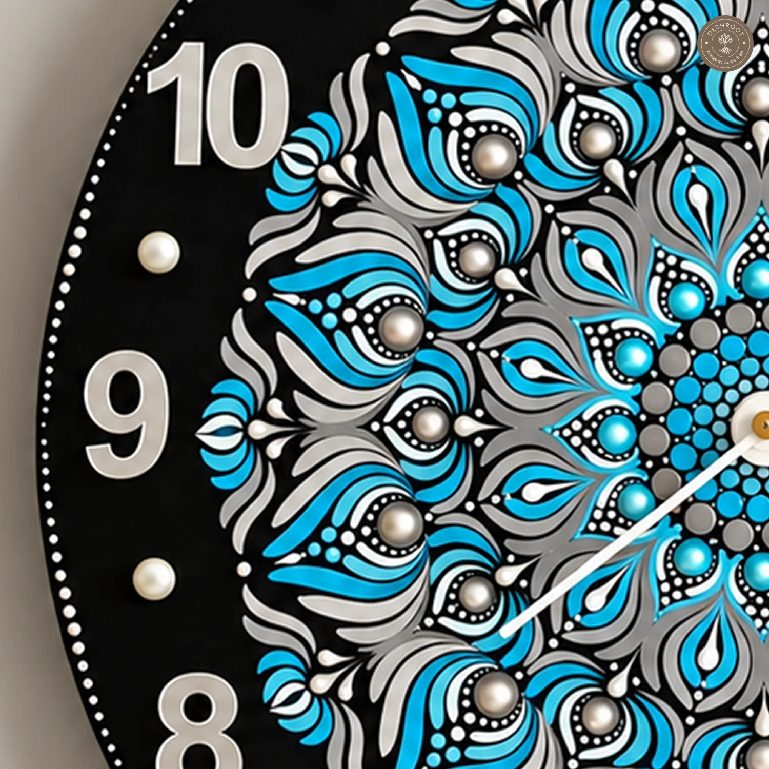 Blue Dot Mandala Clock