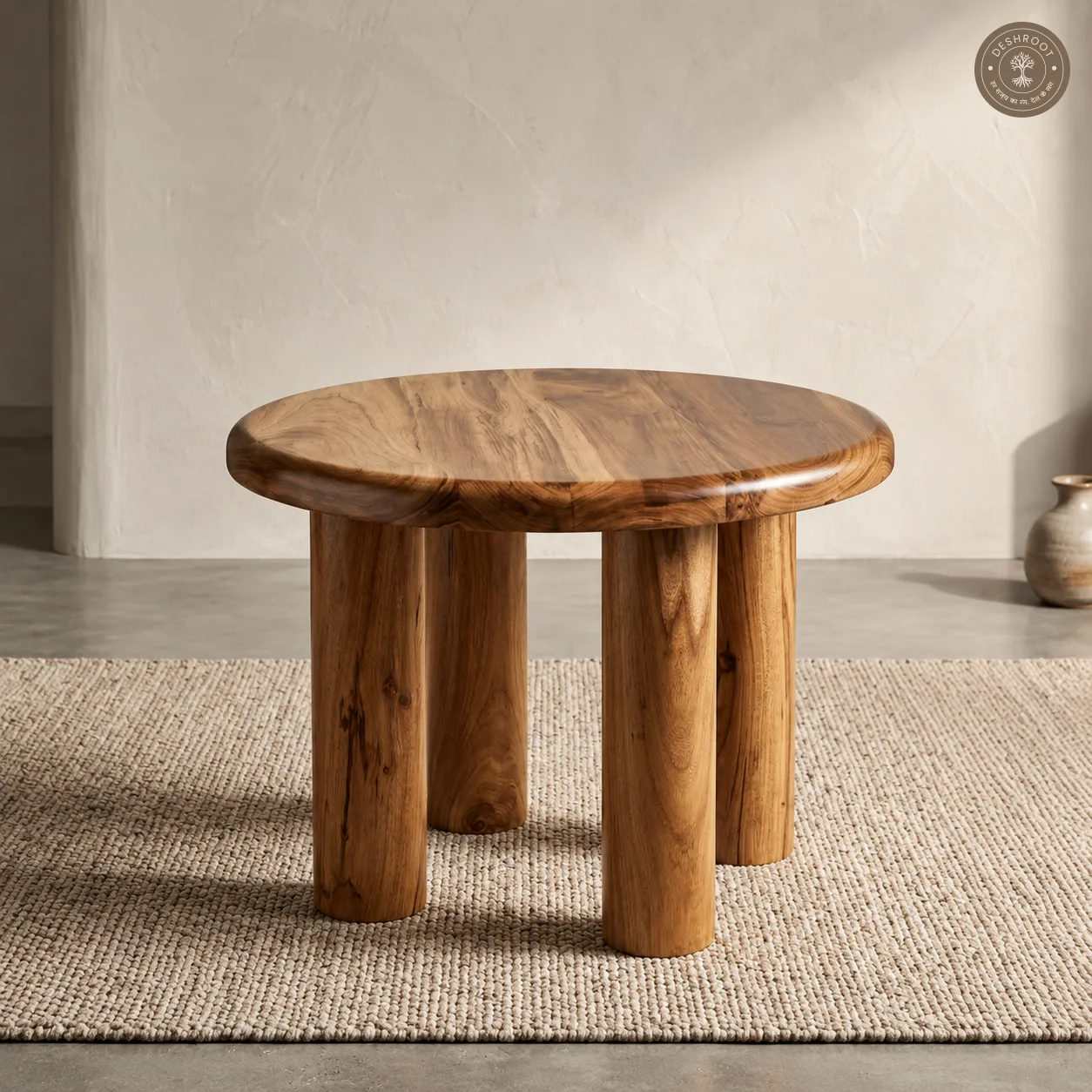 Terra Round Wooden Accent Table