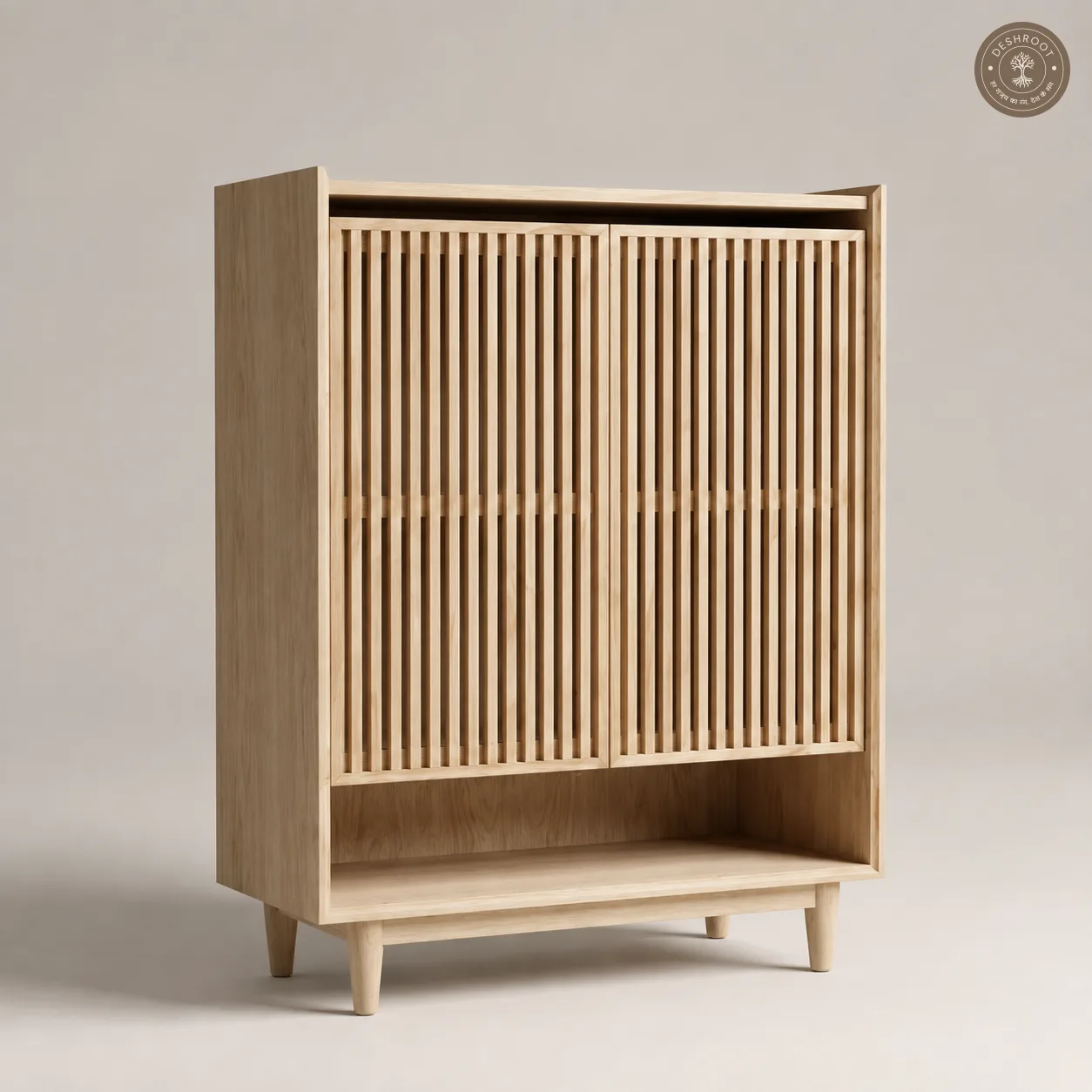 Kyoto Slatted Wooden Cabinet