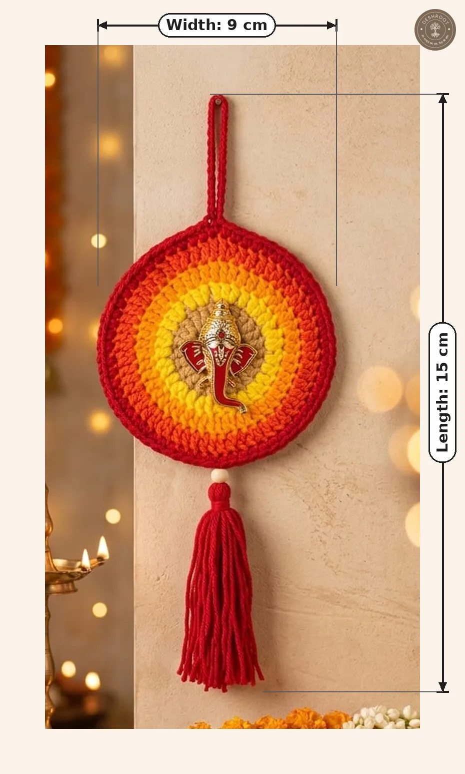 Handmade crochet diwali decoration ganesha
