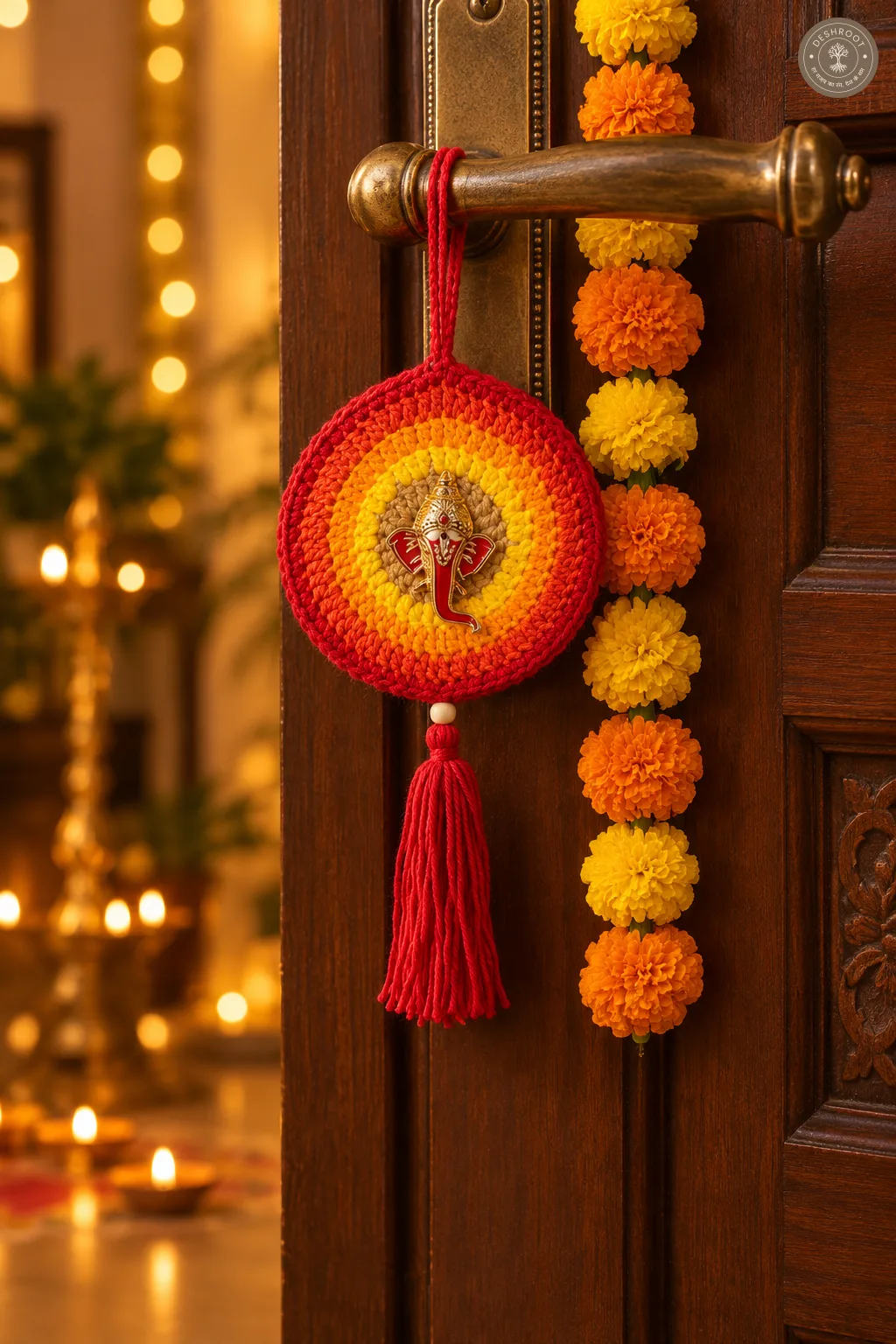 Handmade crochet diwali decoration ganesha