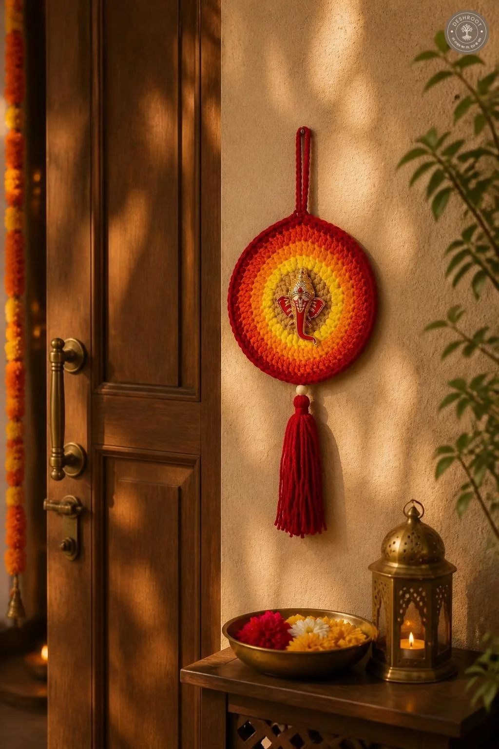 Handmade crochet diwali decoration ganesha