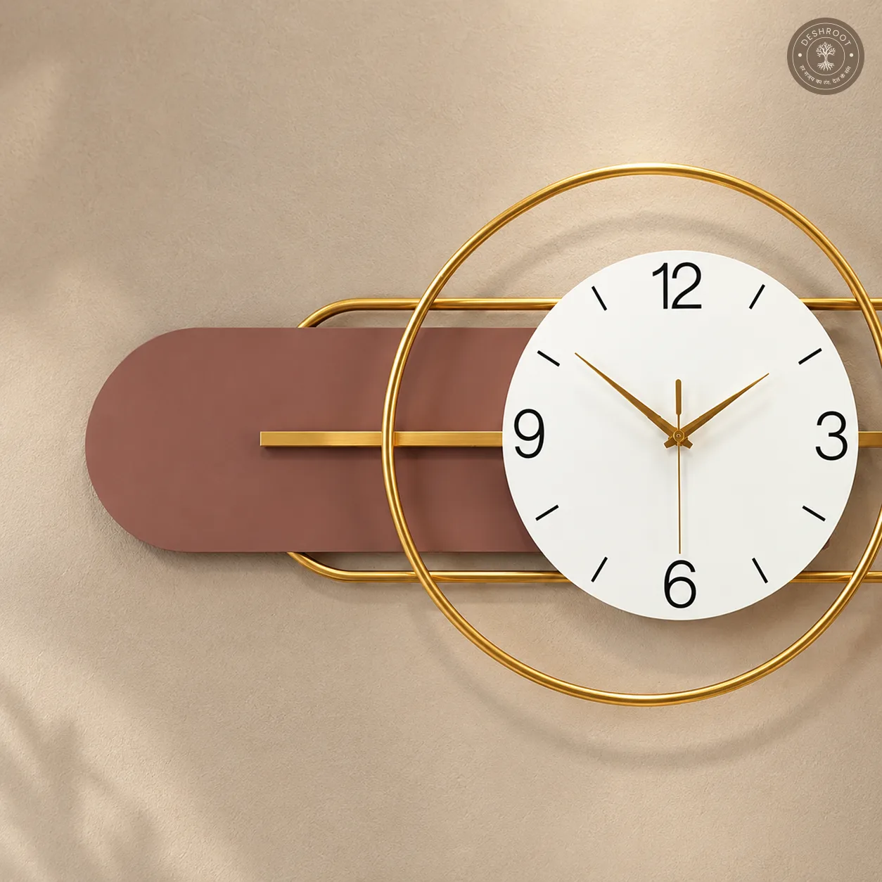 Multicolour Abstract Metal Wall Clock
