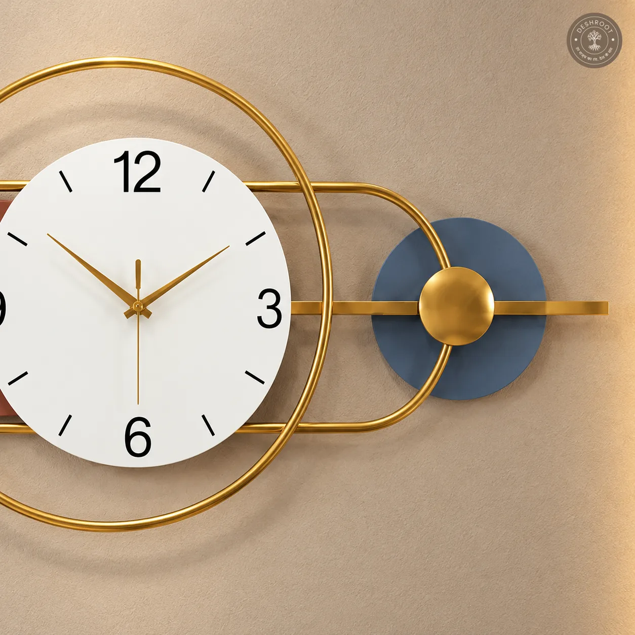 Multicolour Abstract Metal Wall Clock