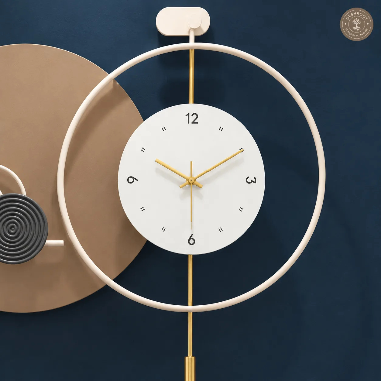 Overlapping Circles Metal Wall Clock