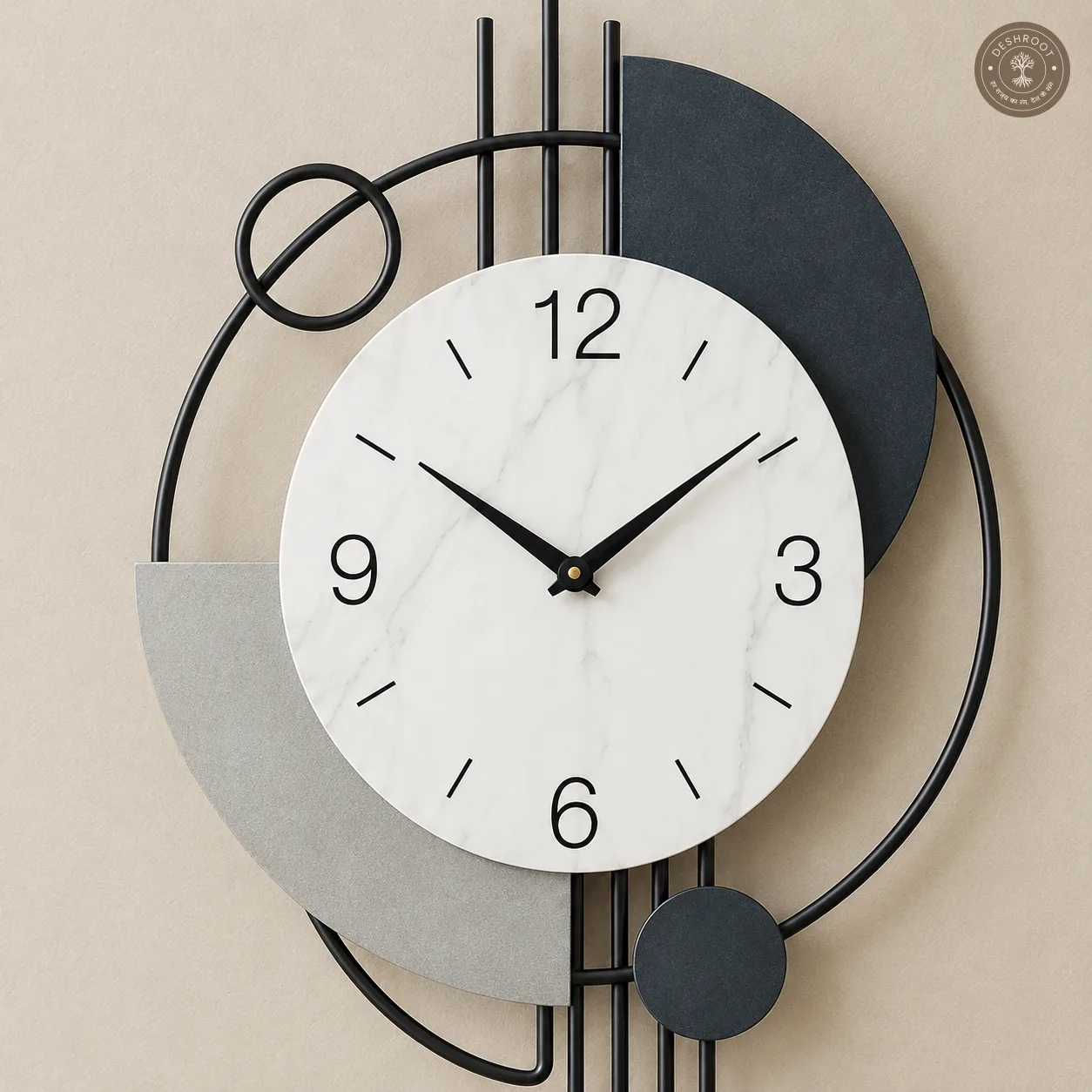 Abstract Pendulum Wall Clock