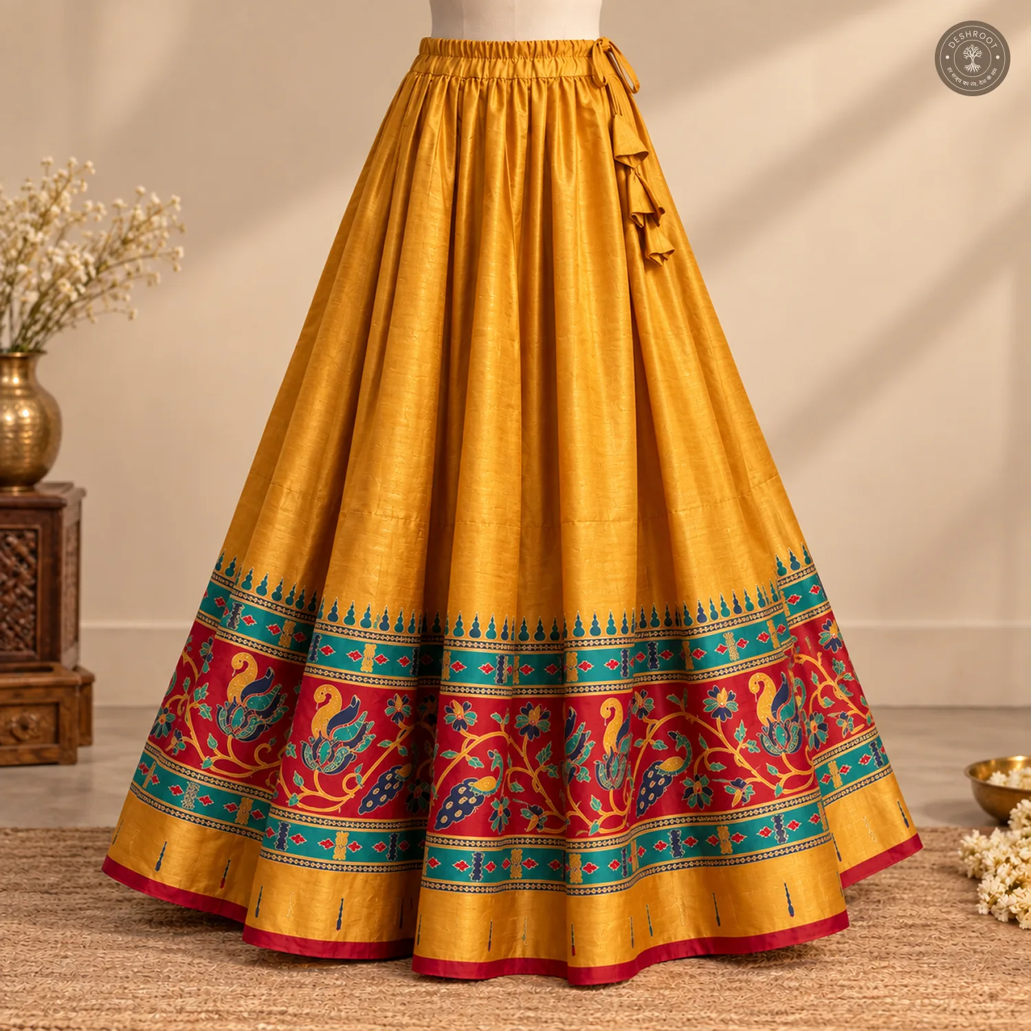 Patola-Style Lehenga Set with Dupatta