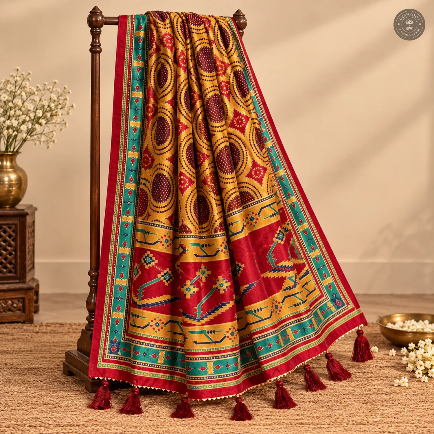 Patola-Style Lehenga Set with Dupatta