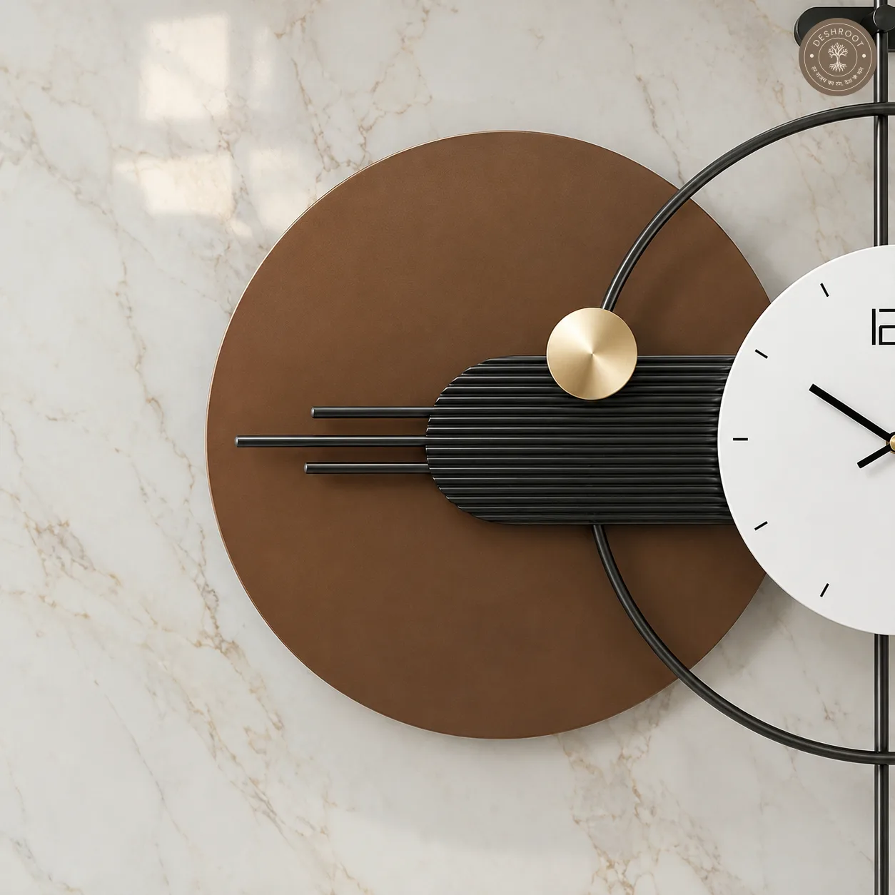 Orbit Pendulum Metal Wall Clock