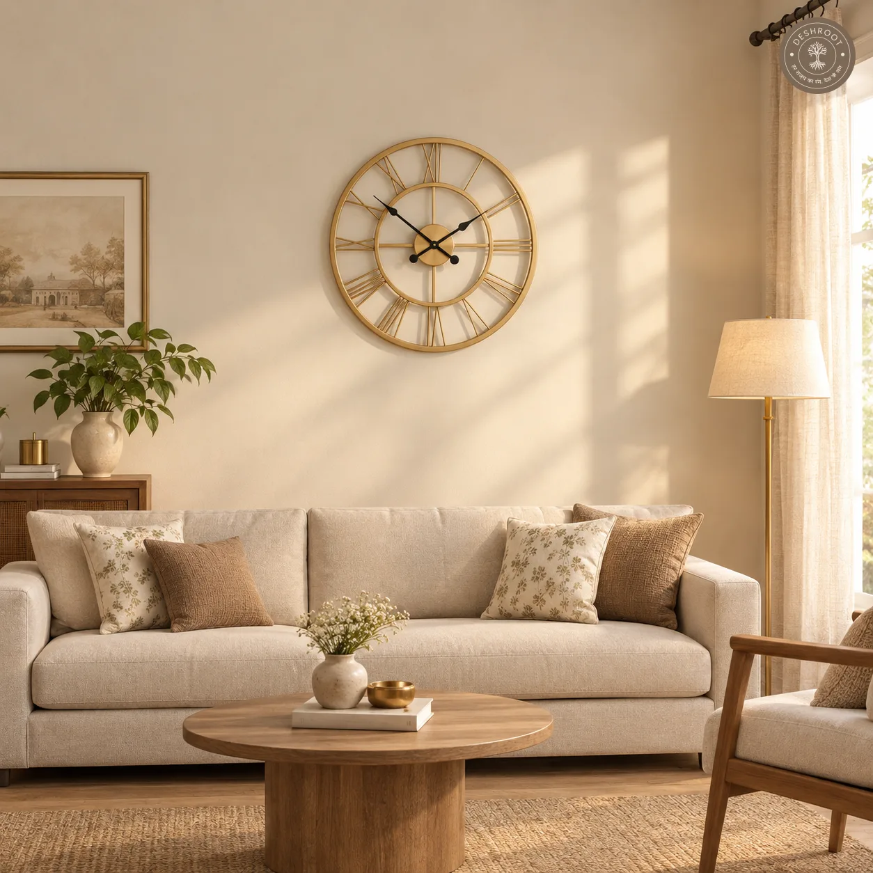 Roman Numeral Metal Wall Clock