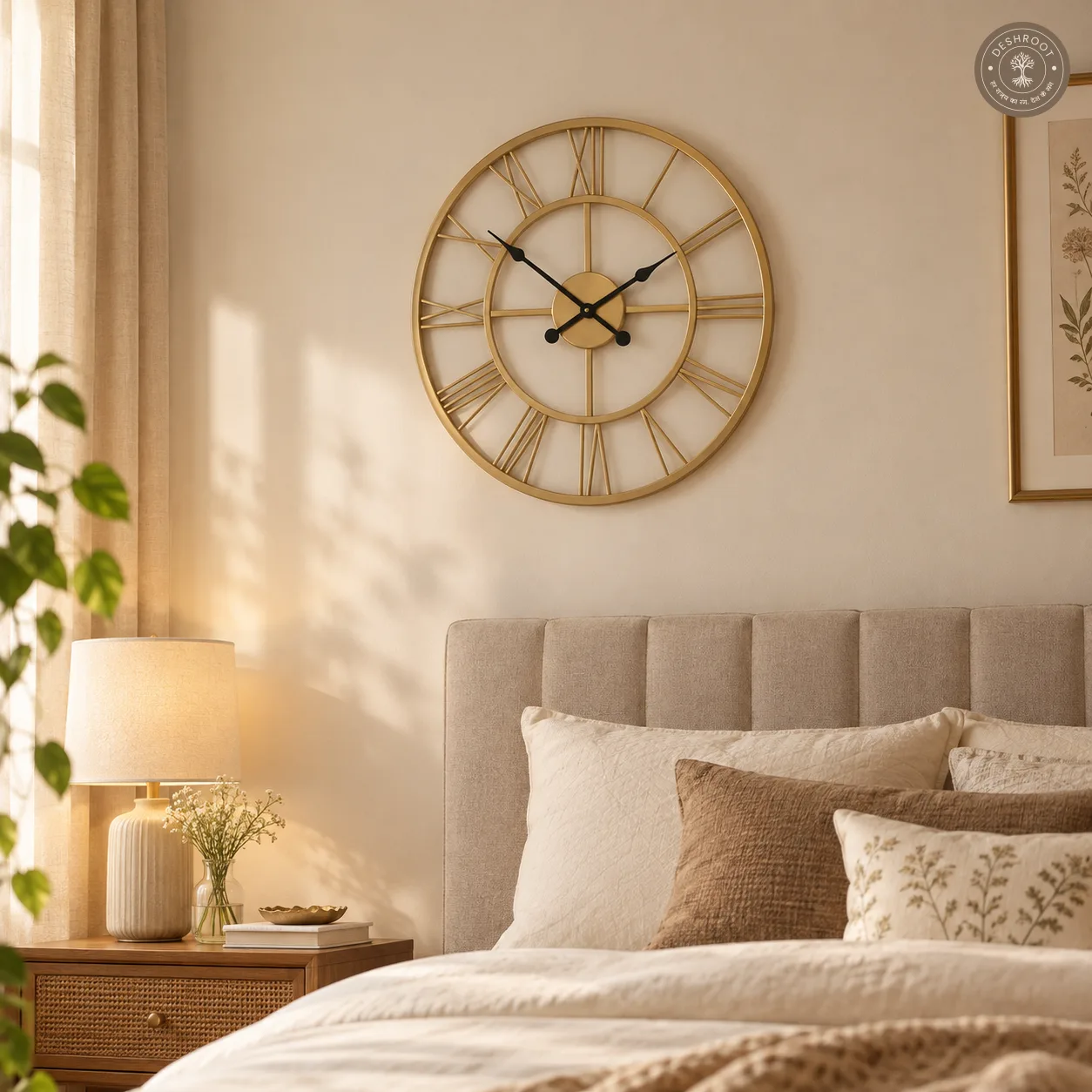 Roman Numeral Metal Wall Clock