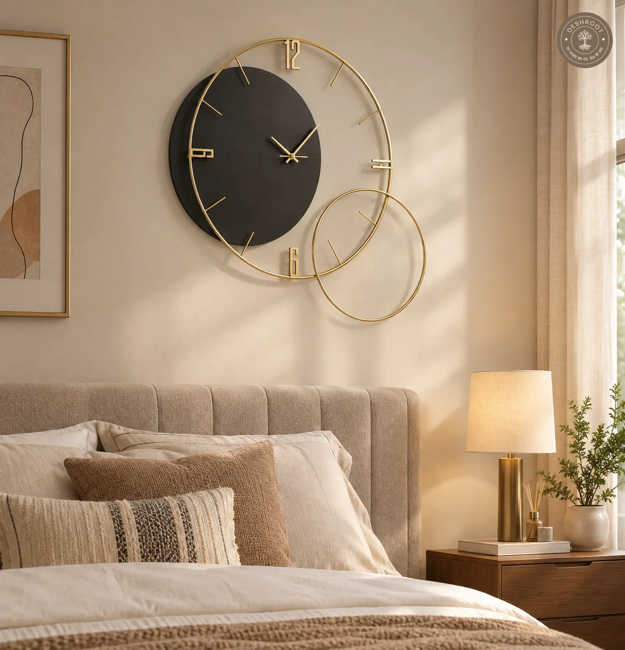 Contemporary Circular Metal Wall Clock