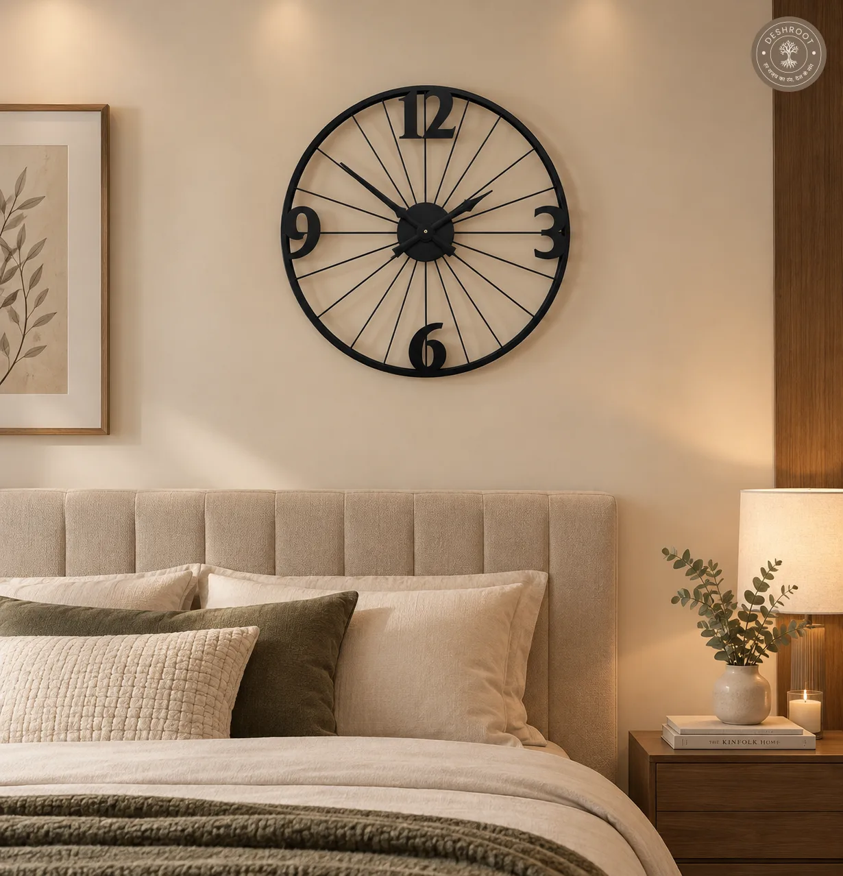 Contemporary Numeral Metal Wall Clock