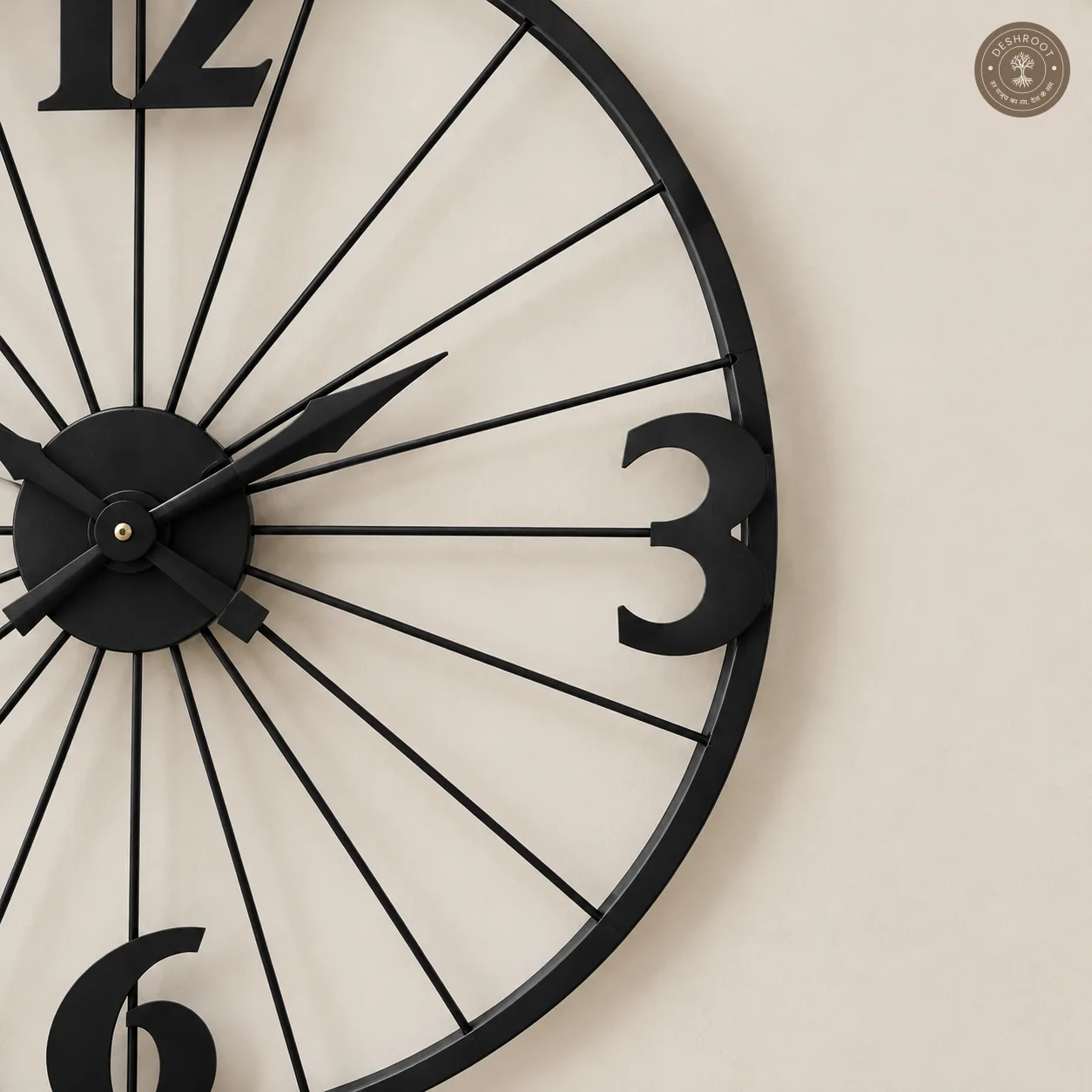 Contemporary Numeral Metal Wall Clock