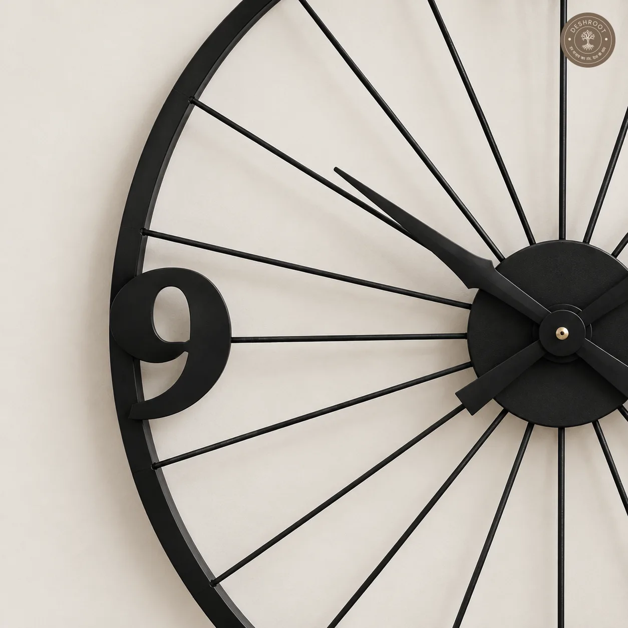 Contemporary Numeral Metal Wall Clock