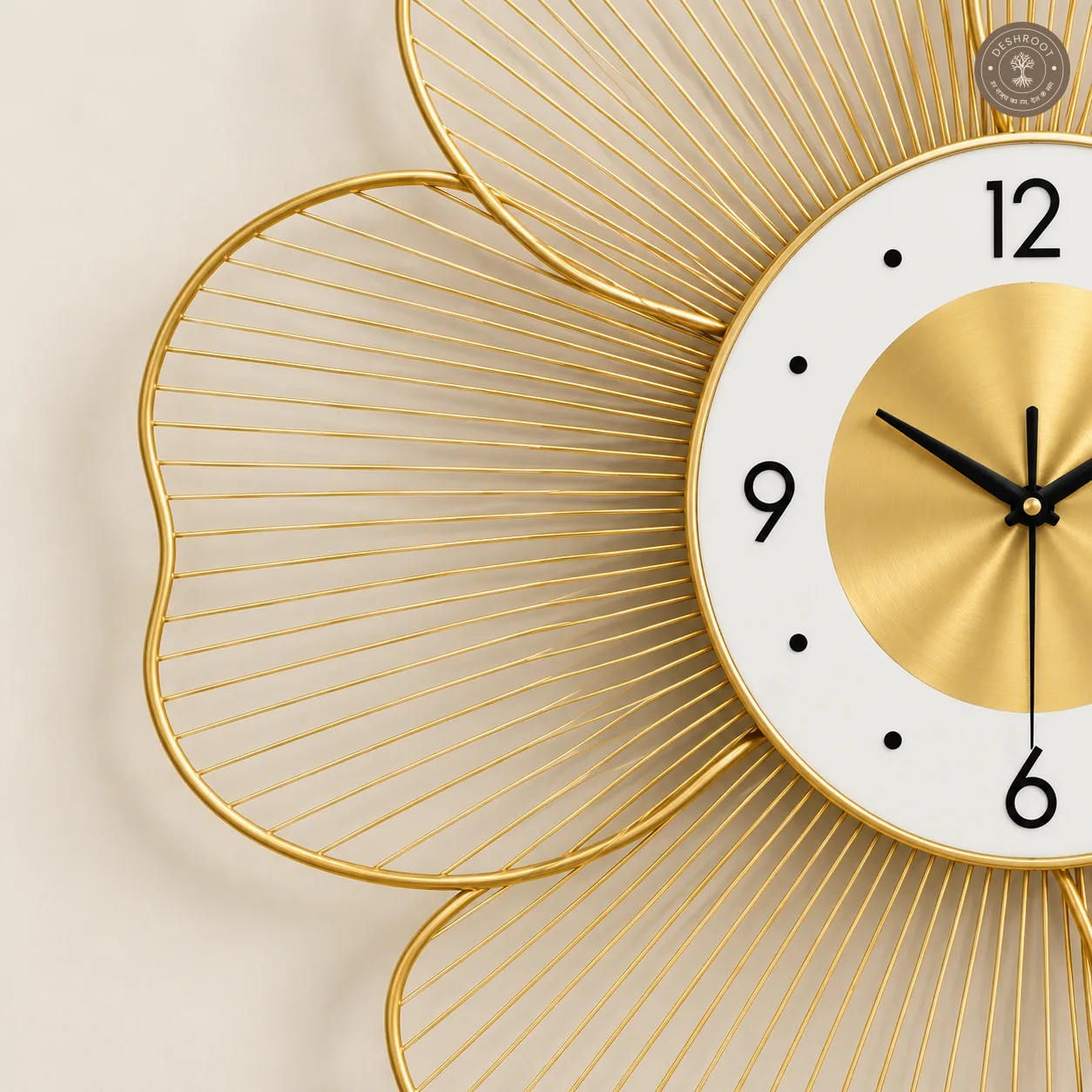 Floral Bloom Metal Wall Clock