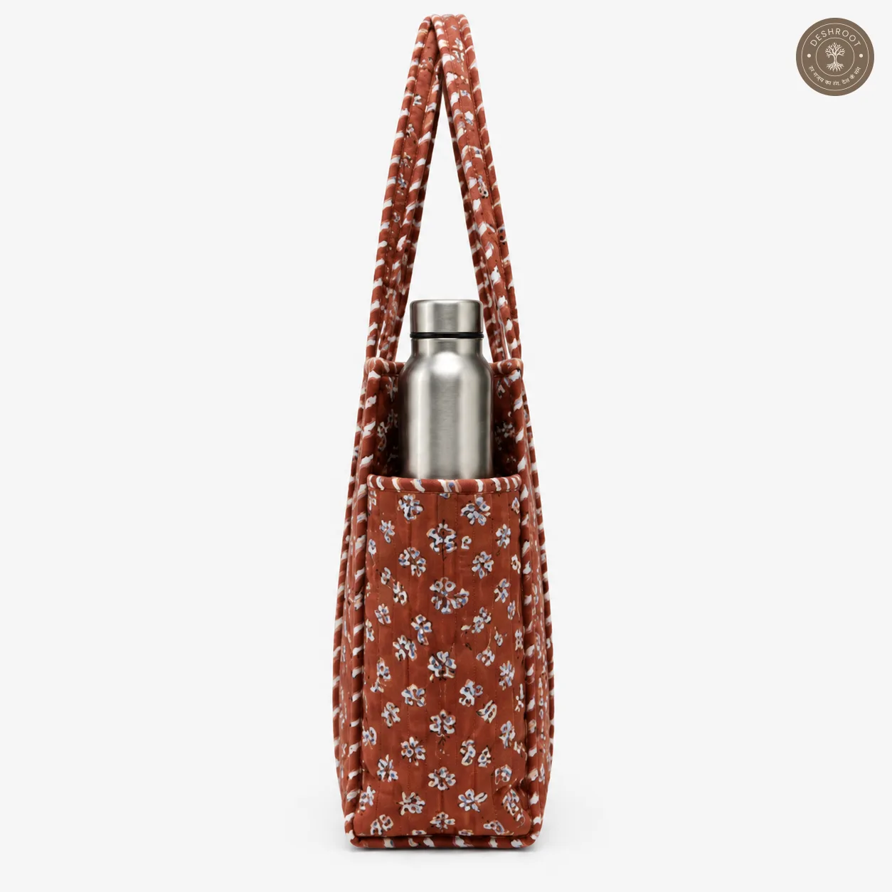 Brown Floral Printed Multipurpose Shoulder Bag for Women