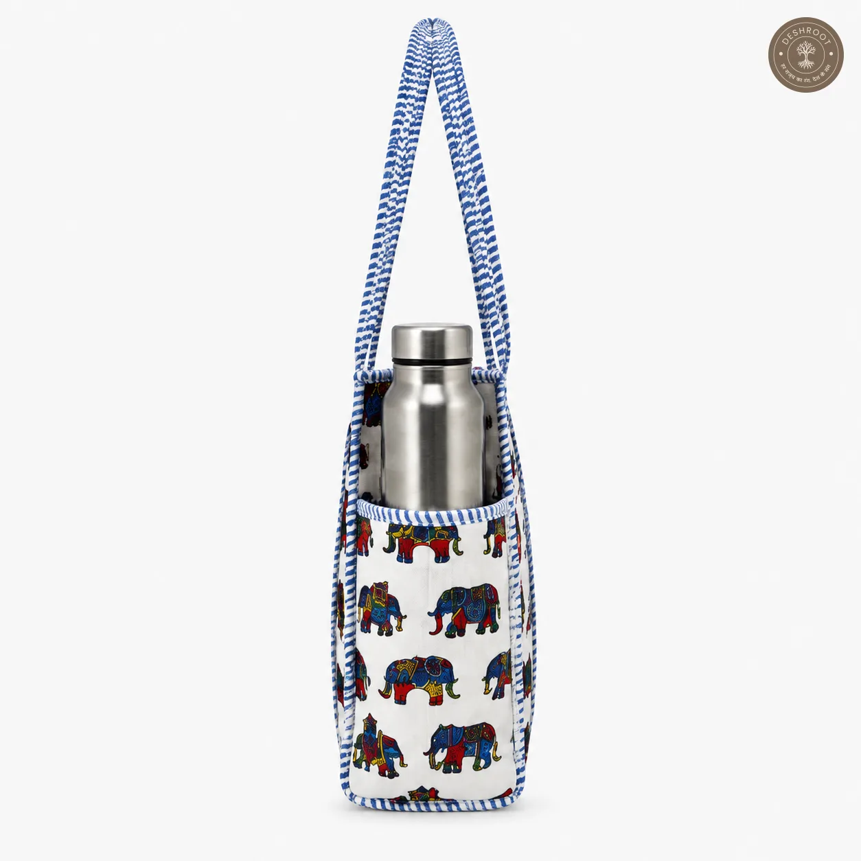 White Elephant Printed Multipurpose Shoulder Bag for Women