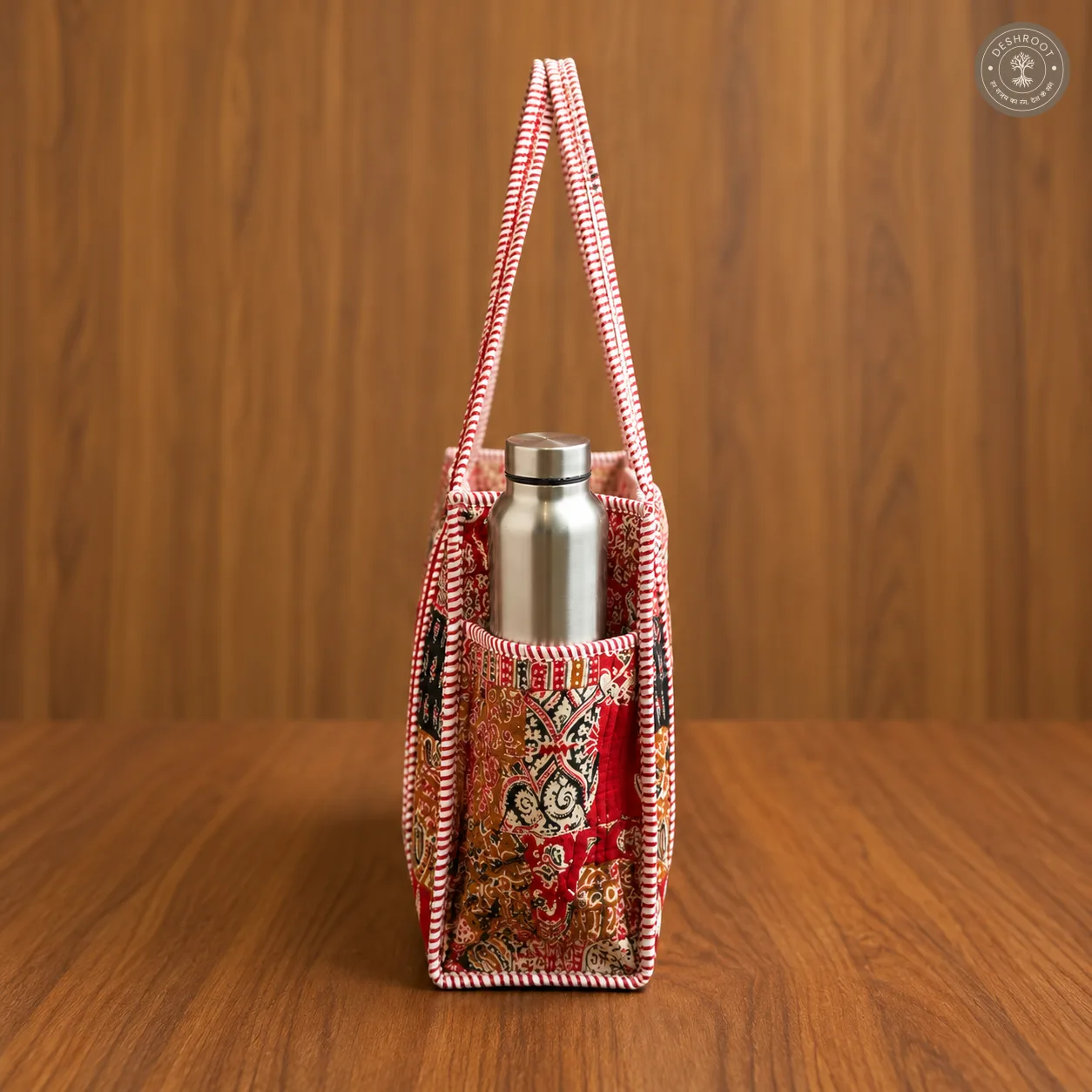 Red Ethnic Printed Multipurpose Shoulder Bag for Women