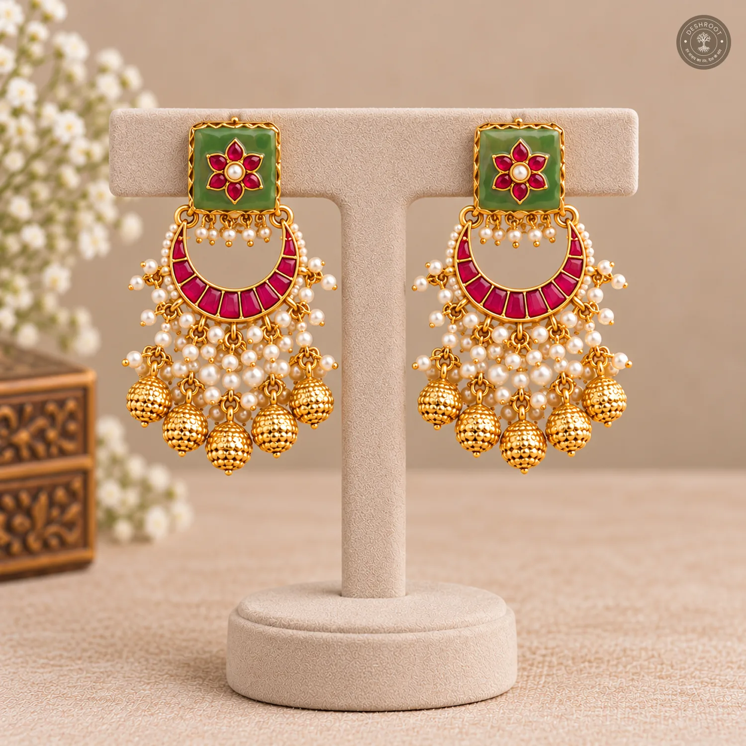 Kundan Bird Motif Layered Pendant Necklace Set