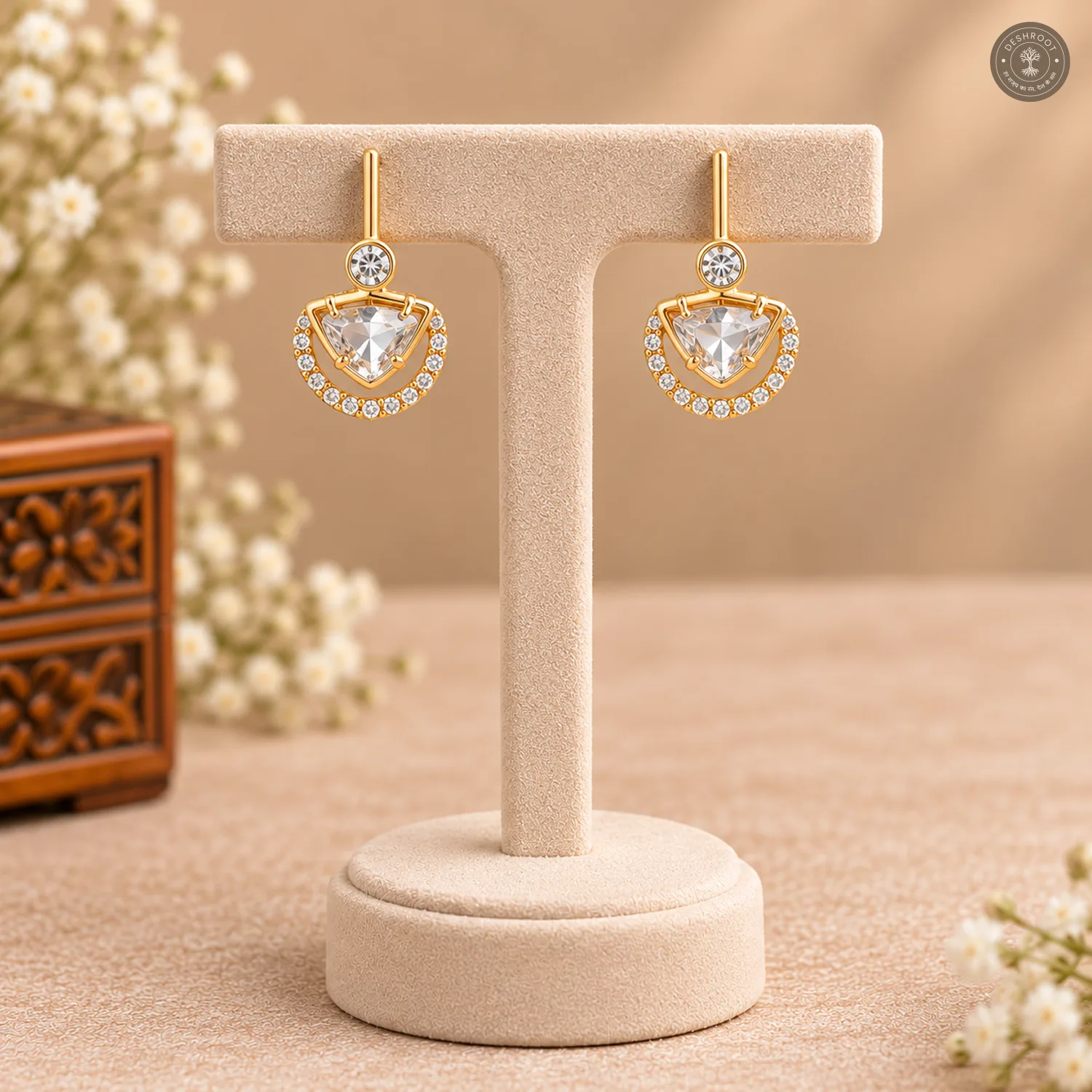Teardrop and Geometric Charm Chain Necklace Set