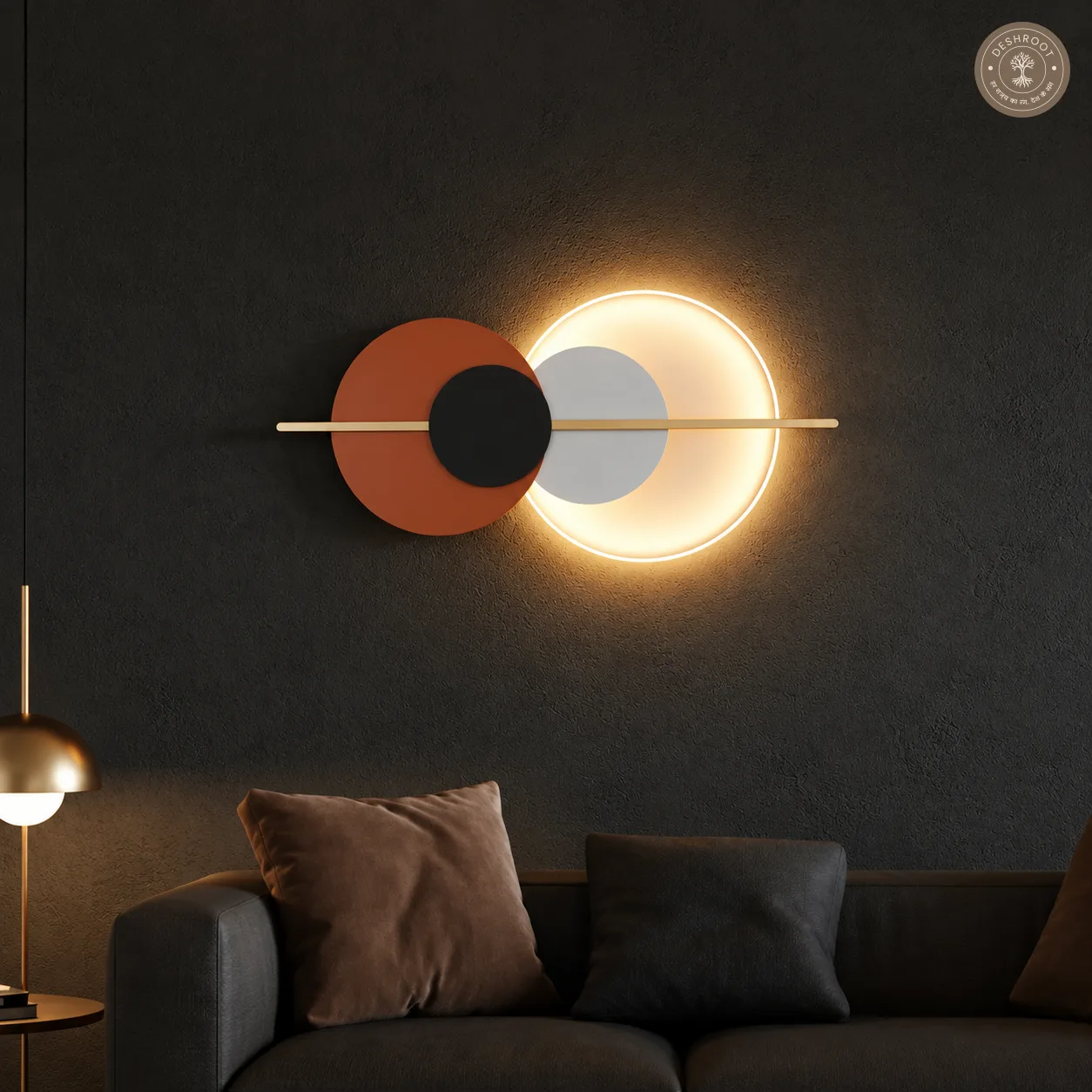 LED Circle Metal Wall Art