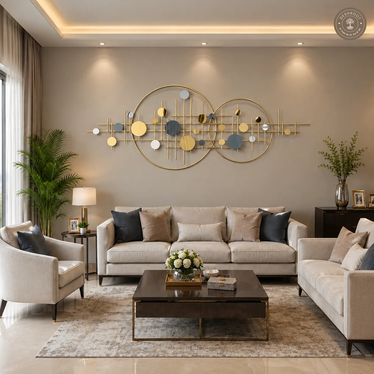 Abstract Circles Metal Wall Art
