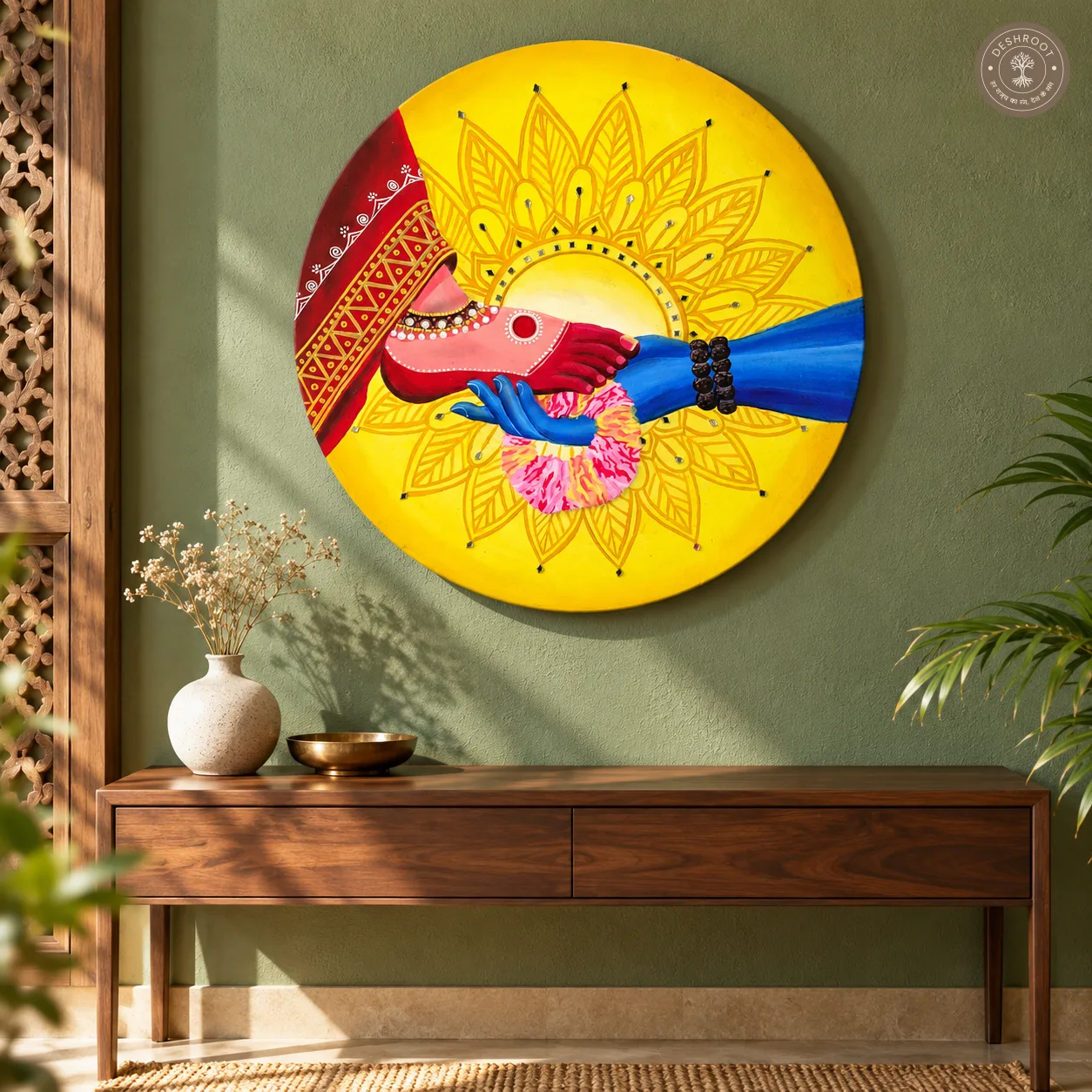 Shiv-Parvati Divine Love – Traditional Handmade Painting