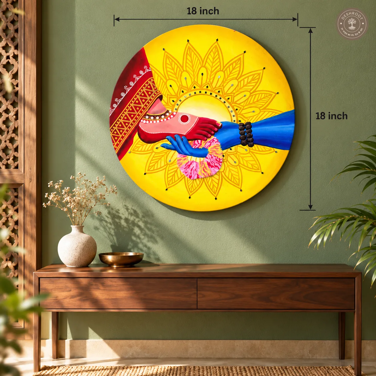 Shiv-Parvati Divine Love – Traditional Handmade Painting