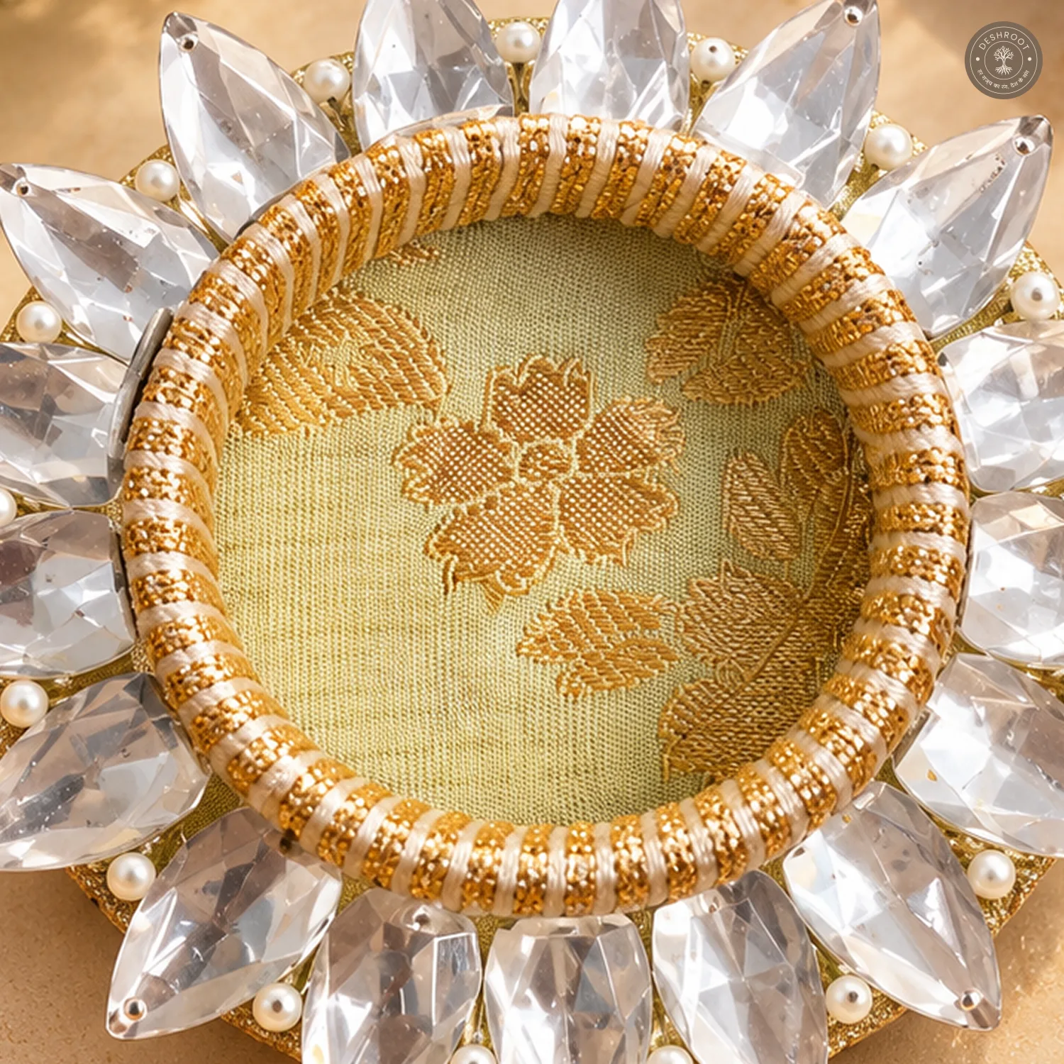 Crystal Petal Tea Light Holder