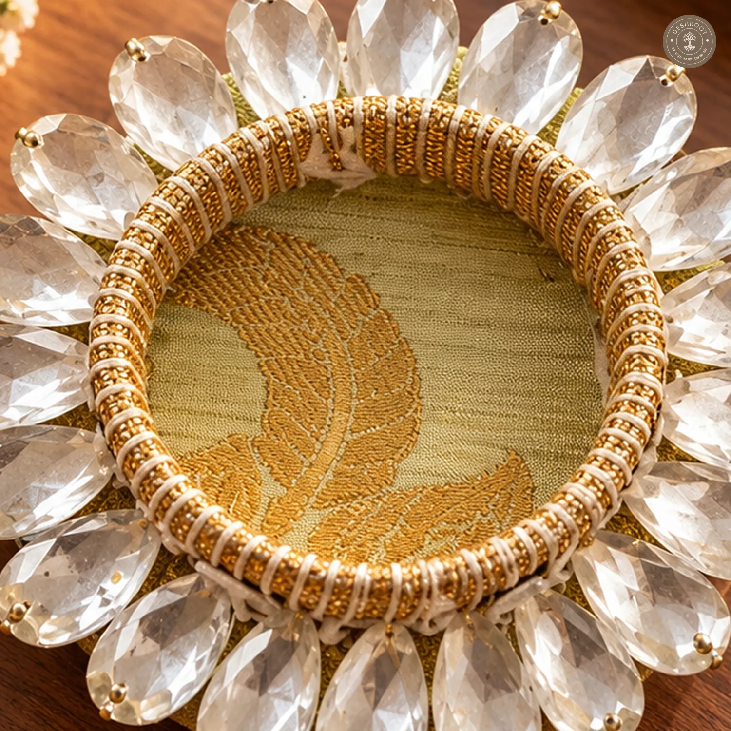 Crystal Sunburst Tea Light Holder