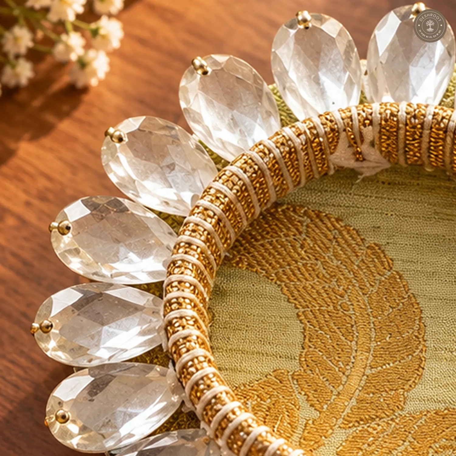 Crystal Sunburst Tea Light Holder