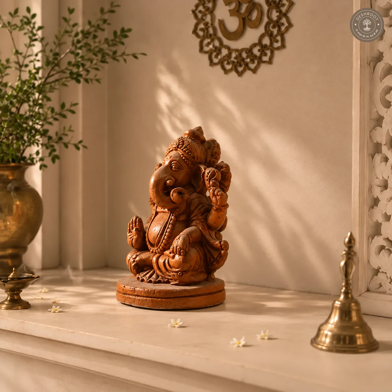 Rajasthani Handcrafted Ganesha Terracotta Idols