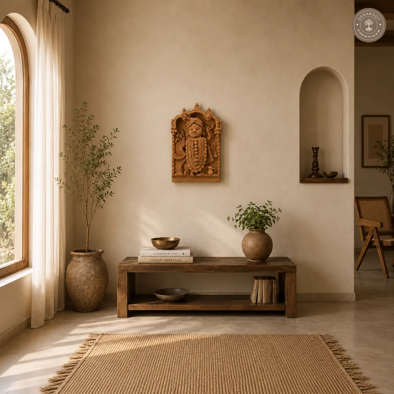 Rajasthani Handcrafted Terracotta Divine Wall Panel