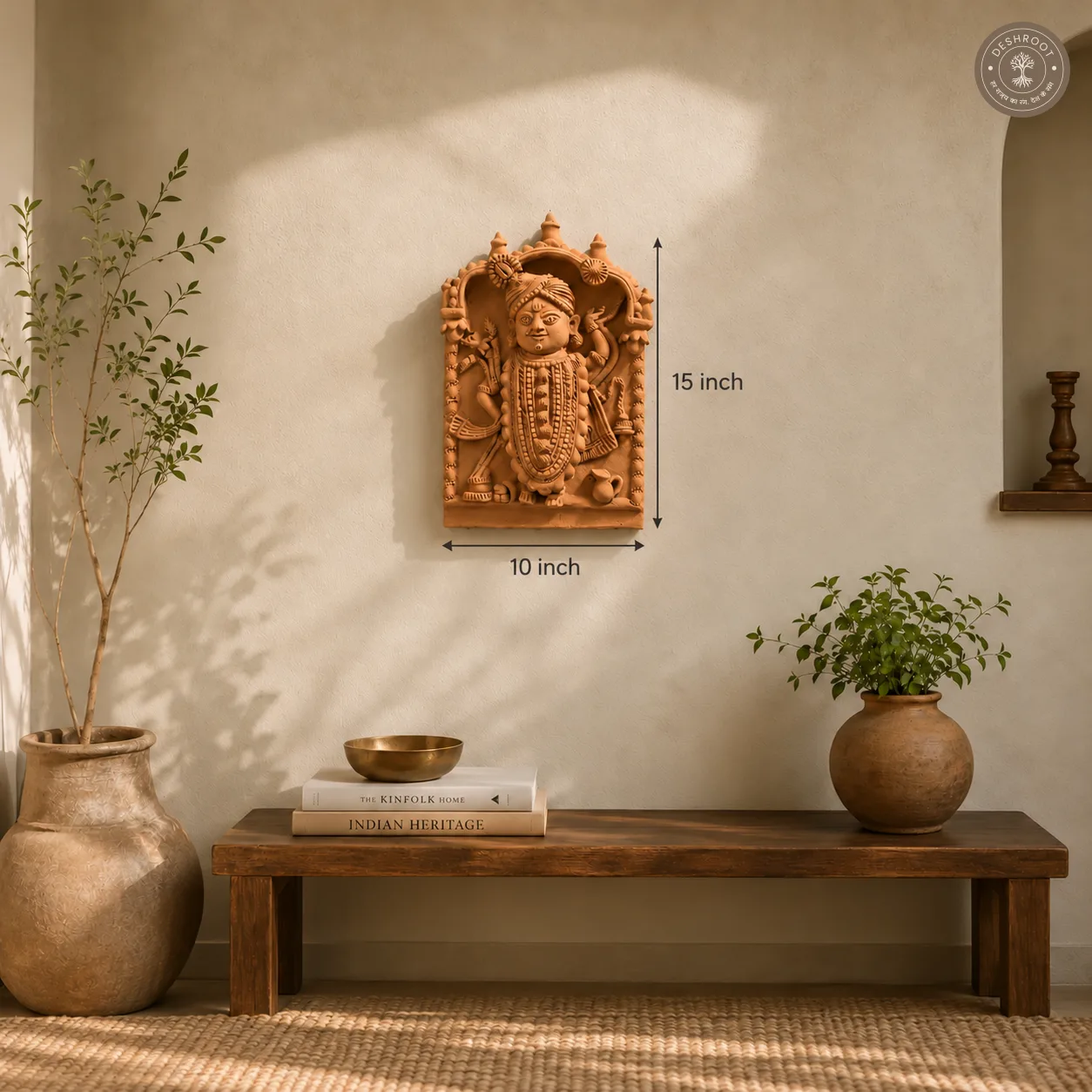 Rajasthani Handcrafted Terracotta Divine Wall Panel