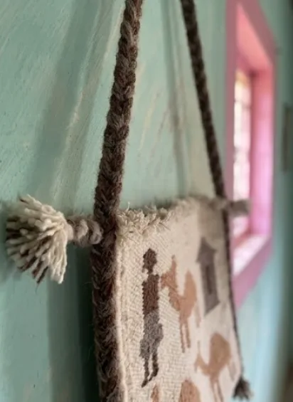 Handwoven Desert Caravan Wall Hanging