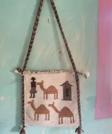 Handwoven Desert Caravan Wall Hanging