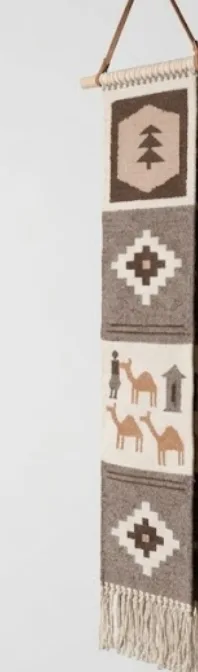 Handwoven Desert Caravan Wall Hanging Panel