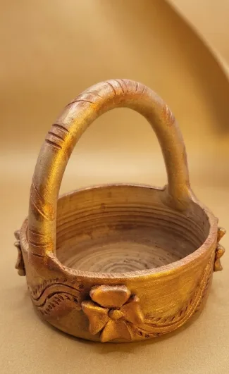 Handcrafted Terracotta Decorative Basket