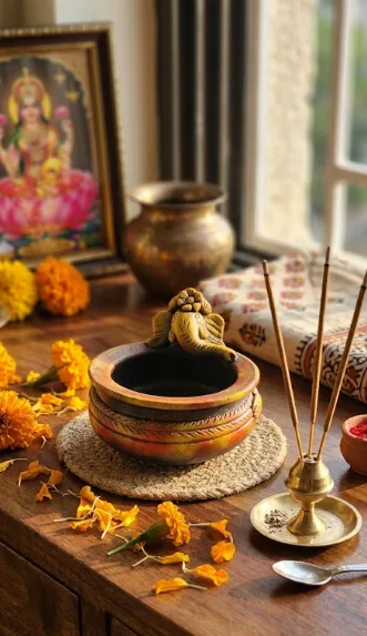 Handcrafted Terracotta Lord Ganesha Bowl