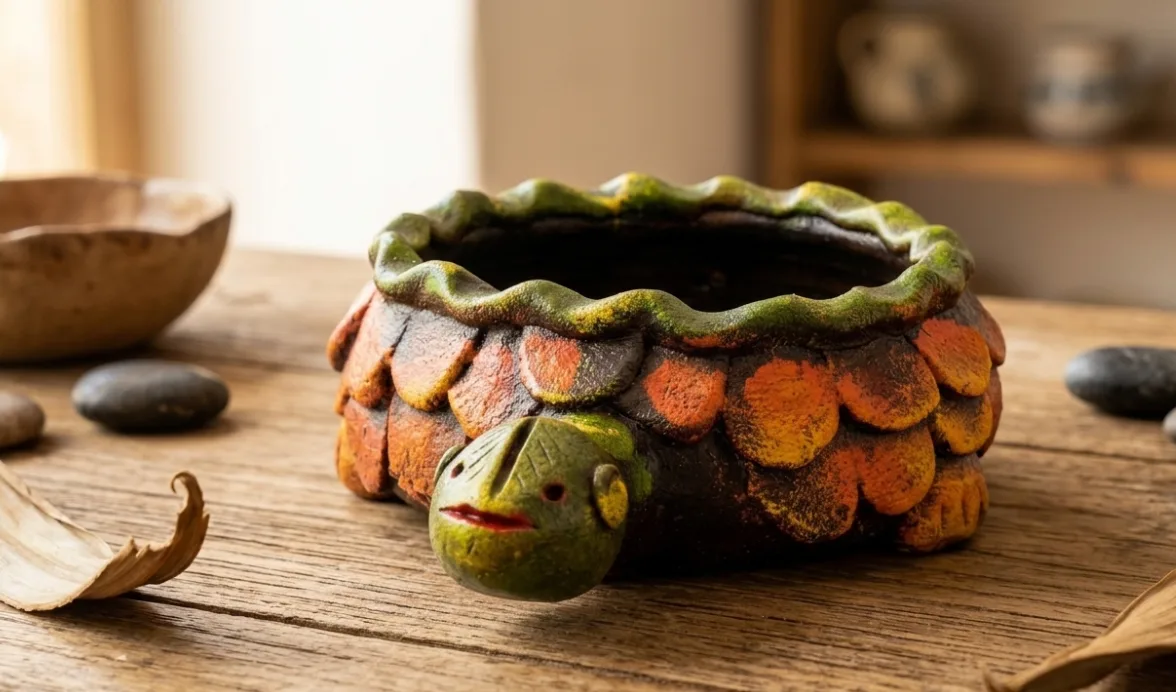 Handcrafted Terracotta Turtle Planter Pot