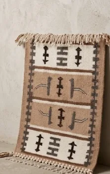 Handwoven Tribal Pattern Accent Rug