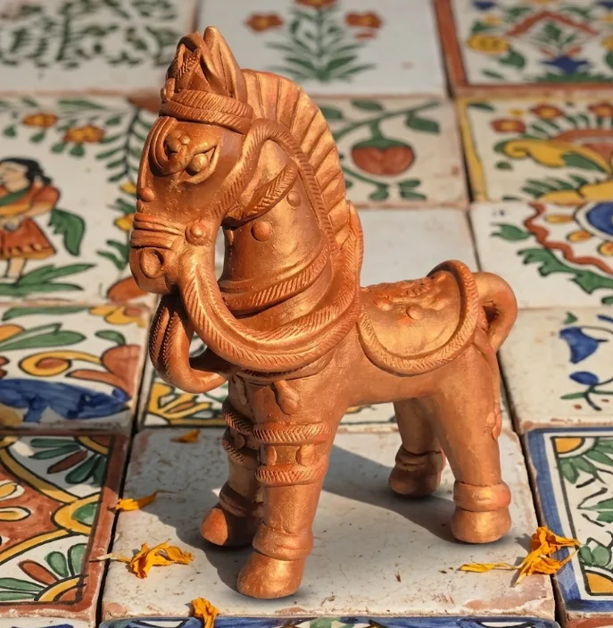 Handcrafted Terracotta Horse Statue